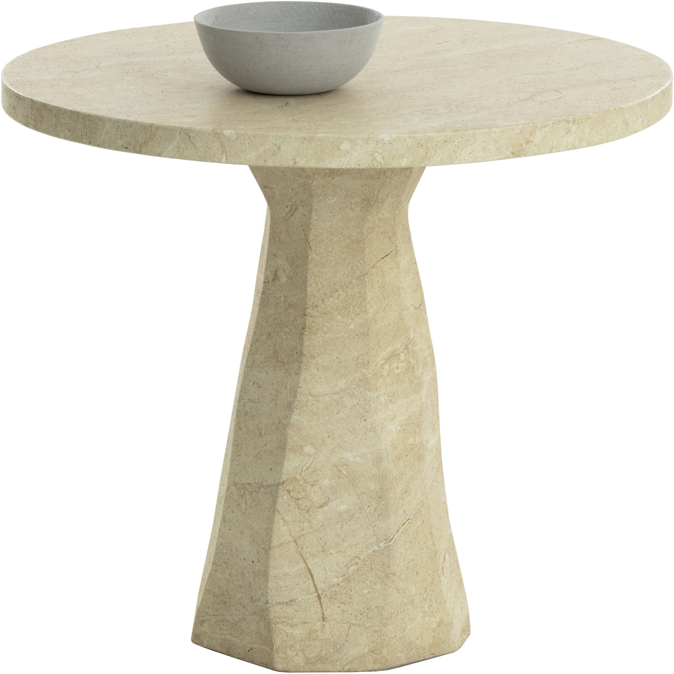 Kliff 34 X 30 inch Travertine Look Outdoor Bistro Table